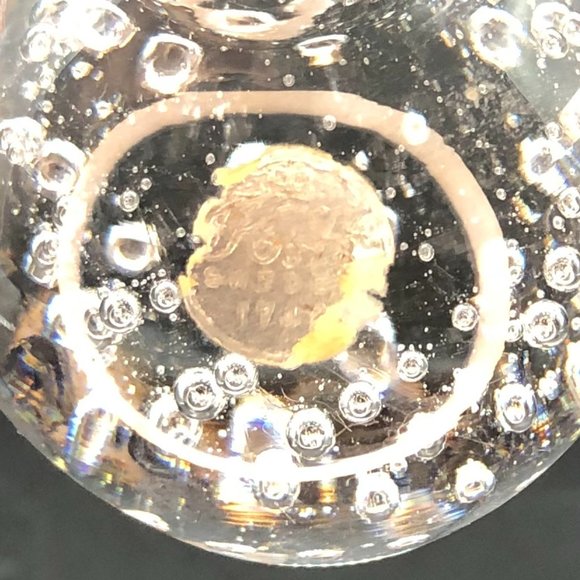 Vtg Kosta Sweden Handblown Controlled Bubble Clear Art Glass Bullicante Bud Vase - Picture 5 of 7